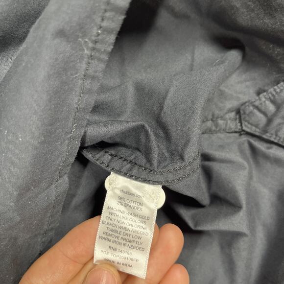 Chubbies Polo Shirt Mens Medium Tropical Palm Trees Button Down Cotton Blend - Picture 4 of 9